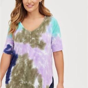 Torrid Favorite Tunic Super Soft V-Neck Henley Tunic Tee